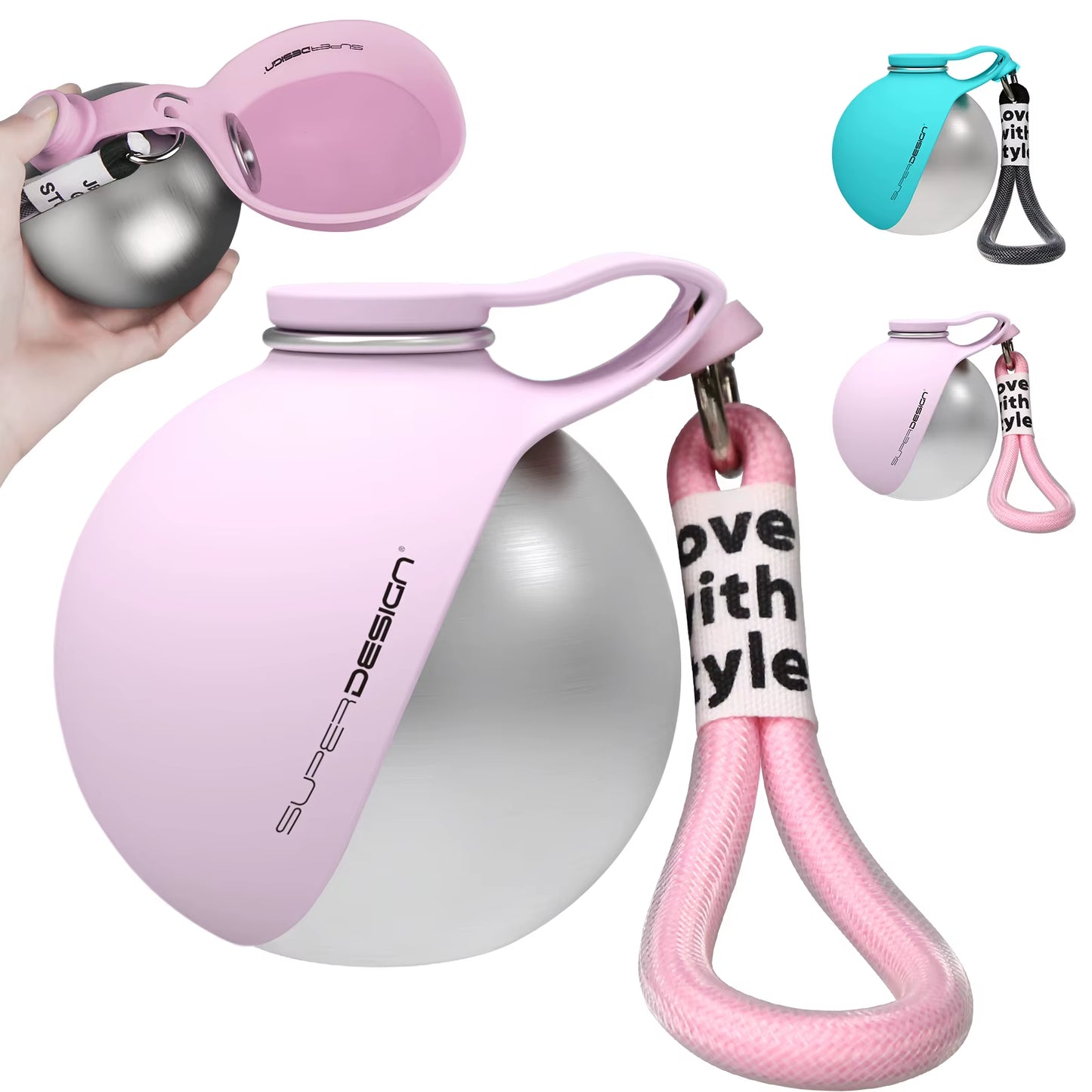 Stay Hydrated on the Go: The Ultimate 2-In-1 Portable Dog Water Bottle for Small Dogs - Leak-Proof & Compact Stainless Steel Design