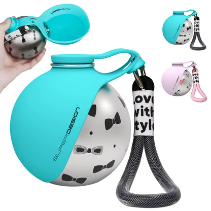 Stay Hydrated on the Go: The Ultimate 2-In-1 Portable Dog Water Bottle for Small Dogs - Leak-Proof & Compact Stainless Steel Design
