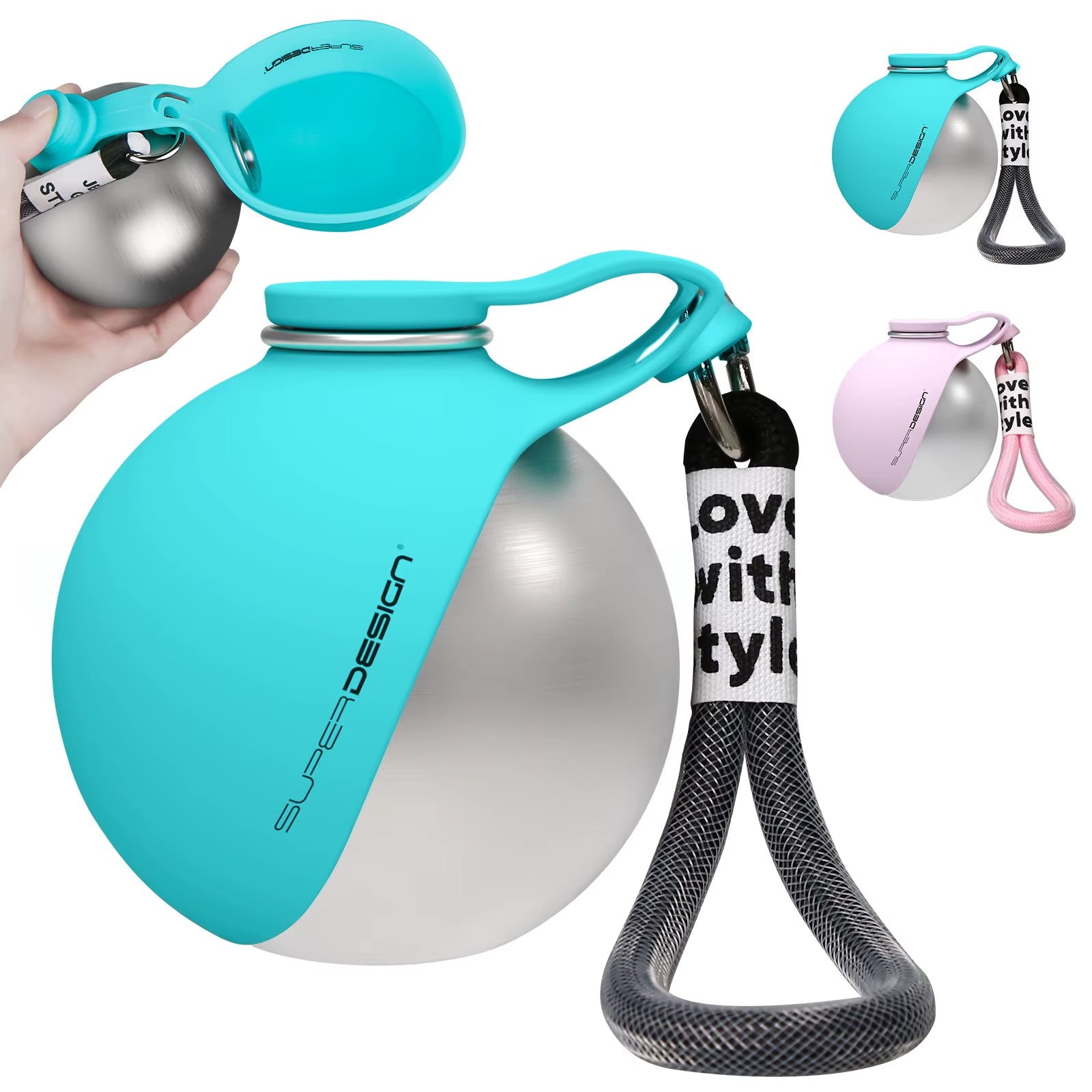 Stay Hydrated on the Go: The Ultimate 2-In-1 Portable Dog Water Bottle for Small Dogs - Leak-Proof & Compact Stainless Steel Design