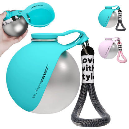 Stay Hydrated on the Go: The Ultimate 2-In-1 Portable Dog Water Bottle for Small Dogs - Leak-Proof & Compact Stainless Steel Design