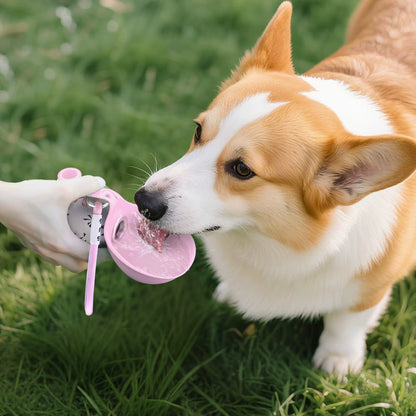 Stay Hydrated on the Go: The Ultimate 2-In-1 Portable Dog Water Bottle for Small Dogs - Leak-Proof & Compact Stainless Steel Design